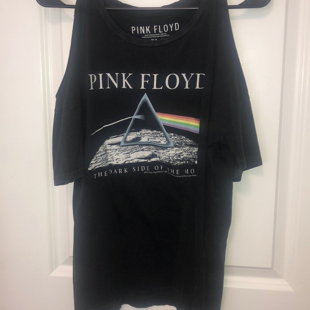 Short sleeve peak-a-boo PINK FLOYD TOP